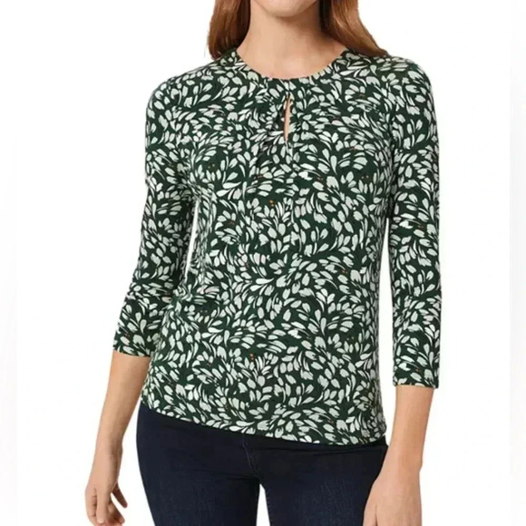 Hobbs London green petals tunic size Medium - Picture 1 of 6